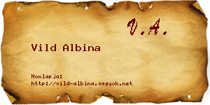 Vild Albina névjegykártya